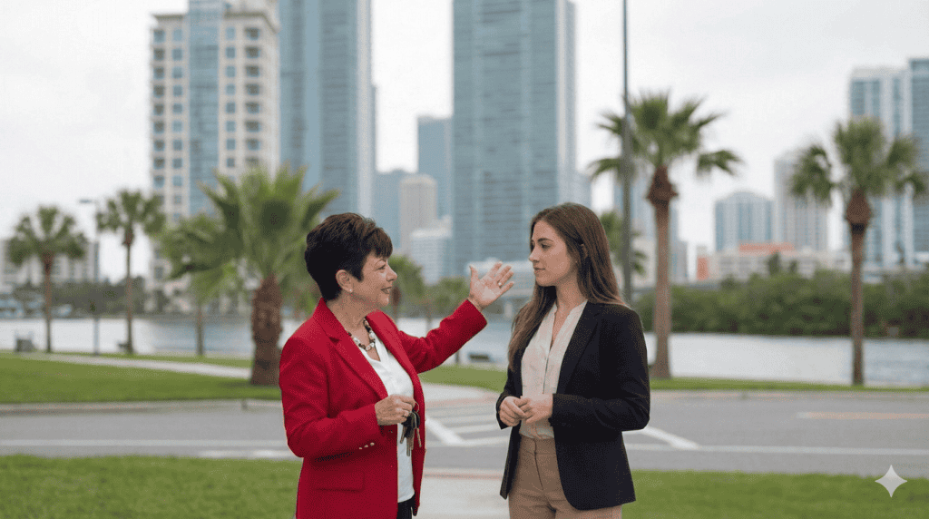 השקעות נדל"ן בישראל: שרית מדברת עם משקיעה על רקע מגדלים